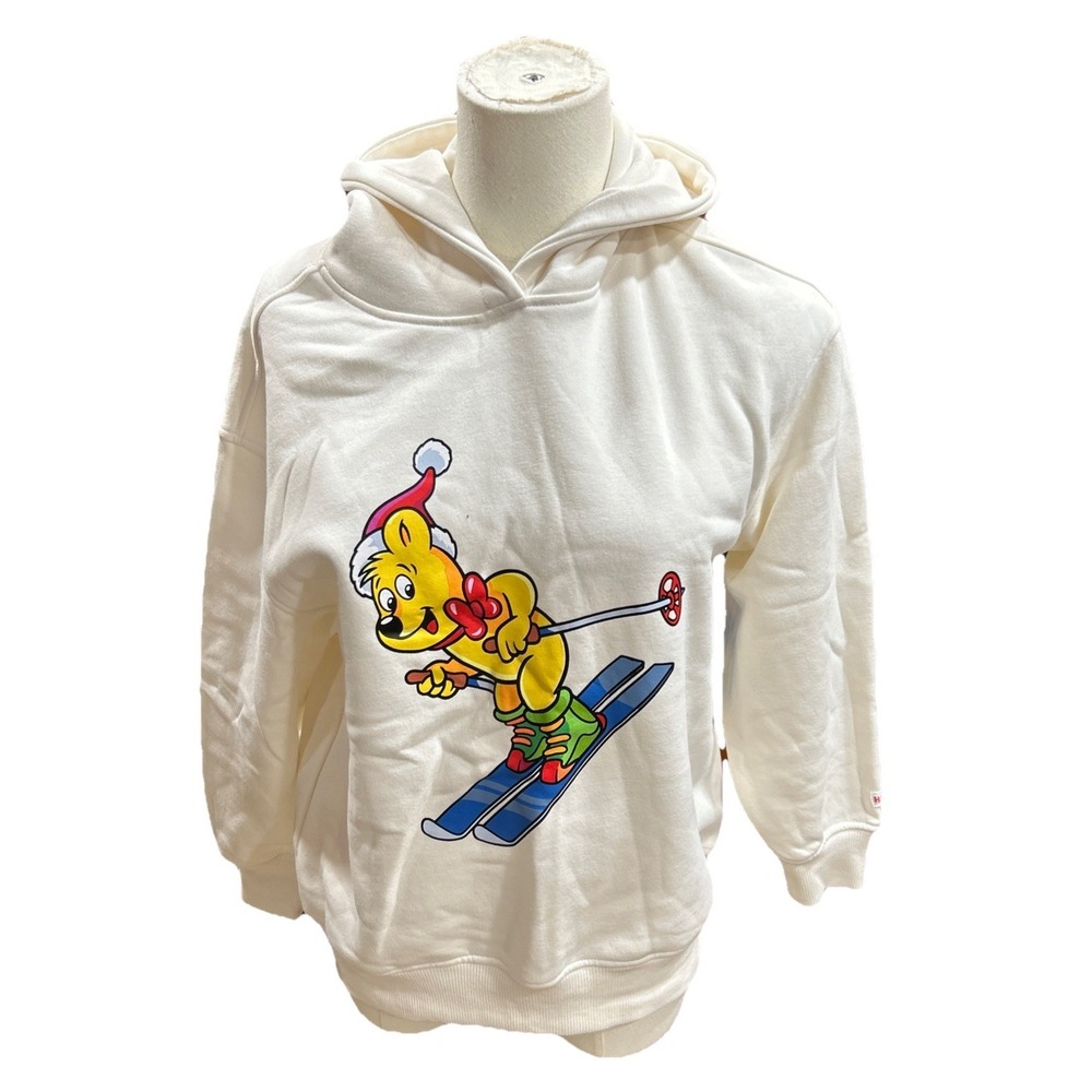 Haribo Hoodie Kids Unisex Medium 10/12 White Gummy Bear Ski Sweater